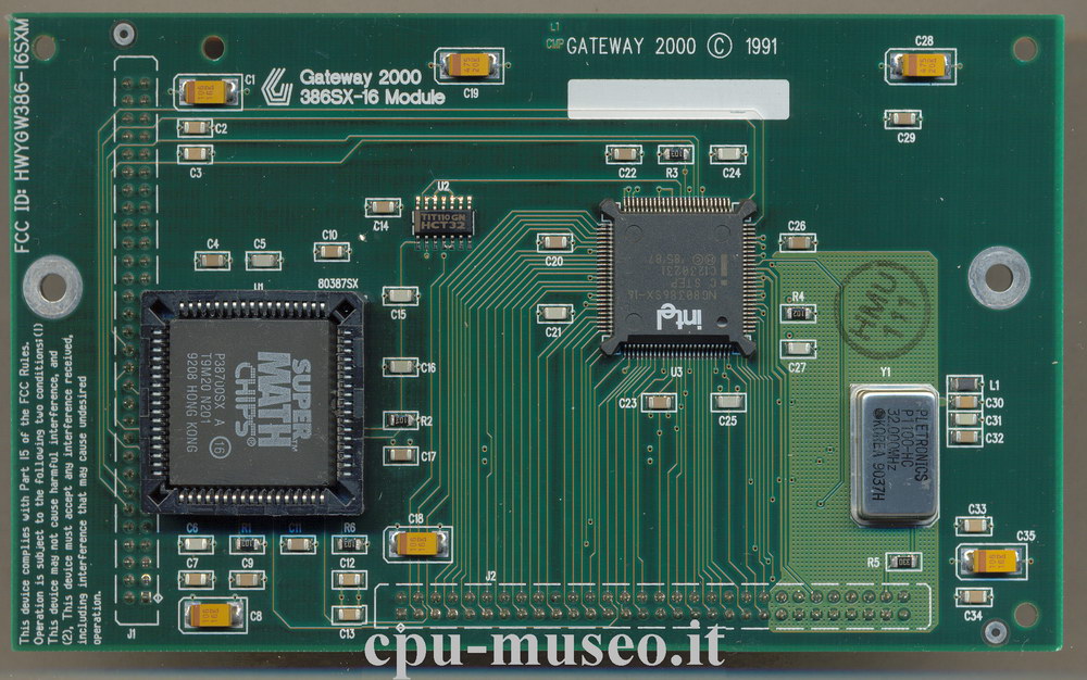 Scheda con Processore Intel 386 (Gateway 2000)