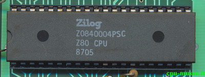 Z80 Processore a 4 MHz di velocità